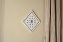Handcrafted White Mud and Mirror Work Wall Hanging