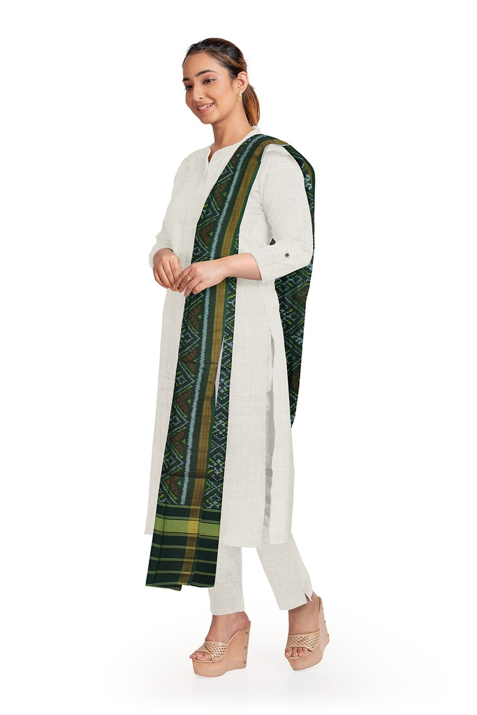 Handloom Single Ikat Patola Silk Dupatta