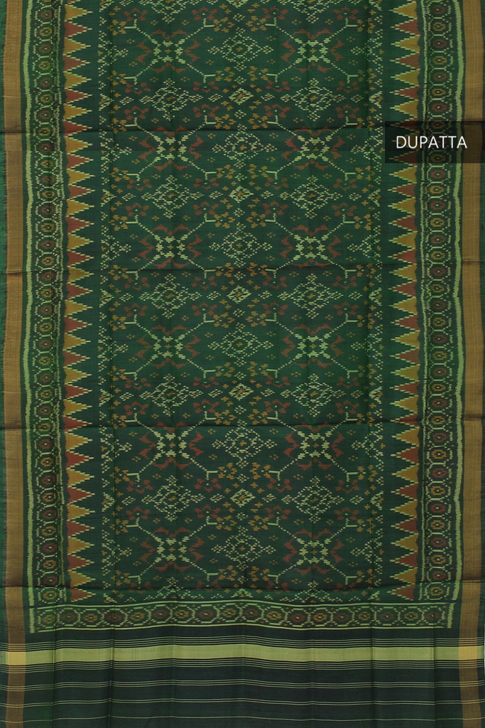 Handloom Single Ikat Patola Silk Dupatta