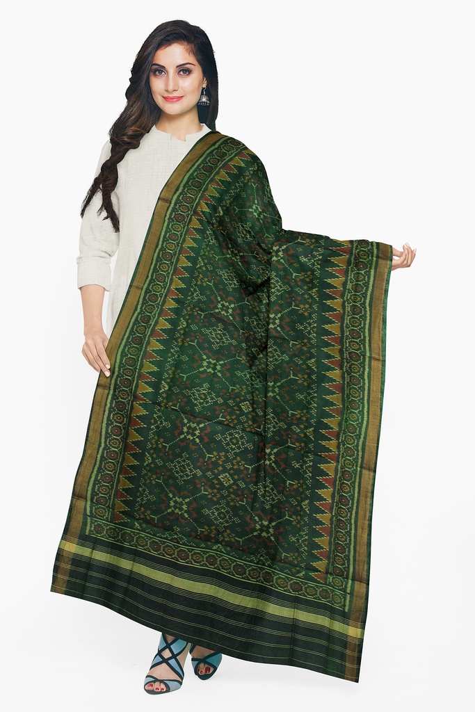 Handloom Single Ikat Patola Silk Dupatta