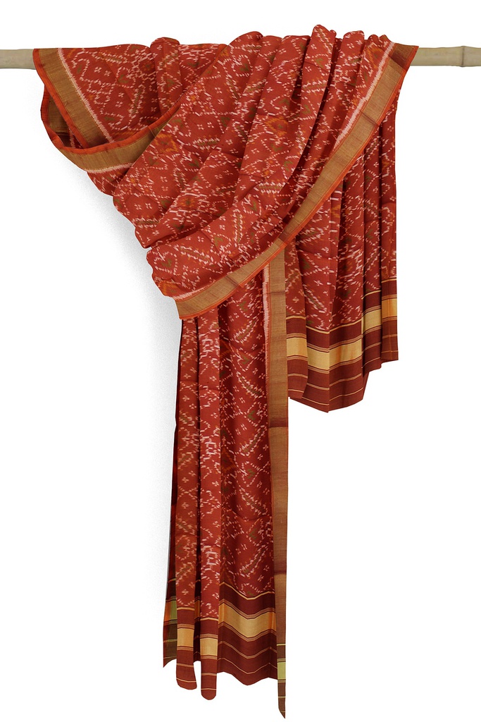 Handloom Single Ikat Patola Silk Dupatta