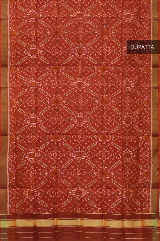 Handloom Single Ikat Patola Silk Dupatta