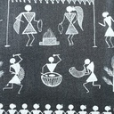 Handmade Black Warli Painting