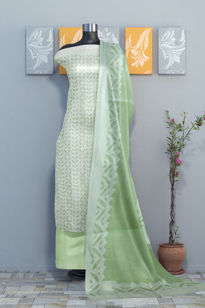 Handcrafted Cotton Applique Work Dress Material / Salwar Suit