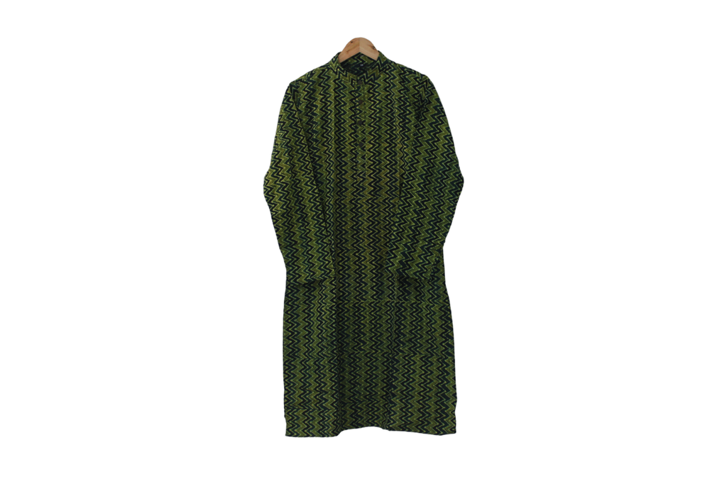 Men Hand Block Print Cotton Kurta