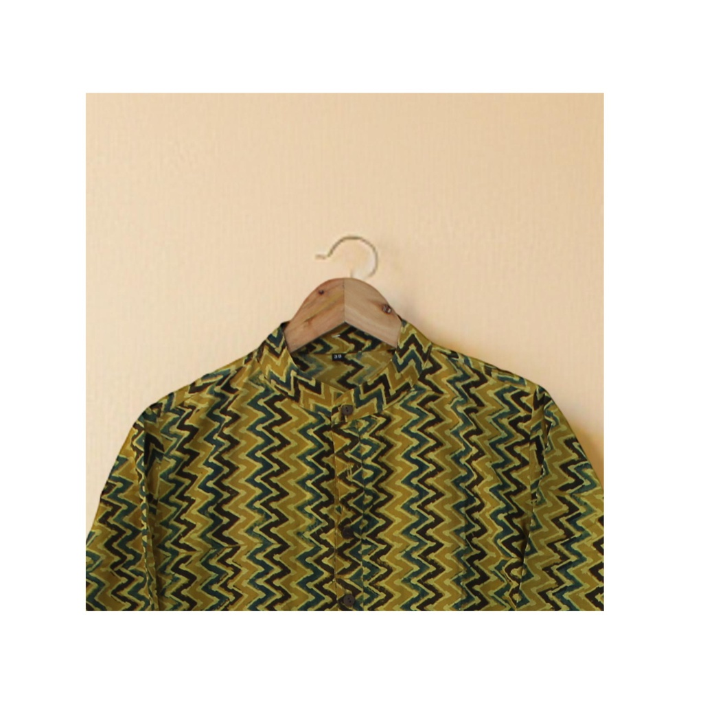 Men Hand Block Print Cotton Kurta