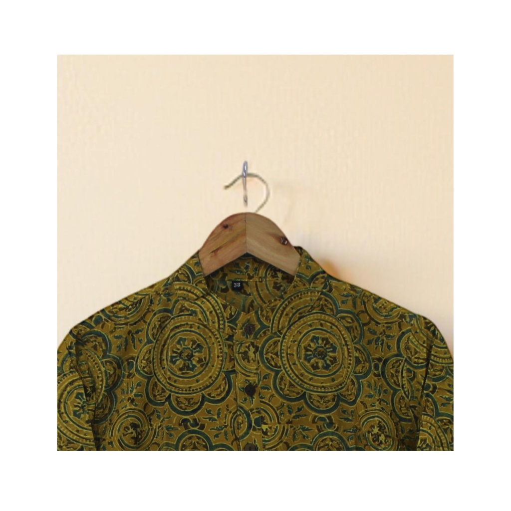 Men Hand Block Print Cotton Kurta