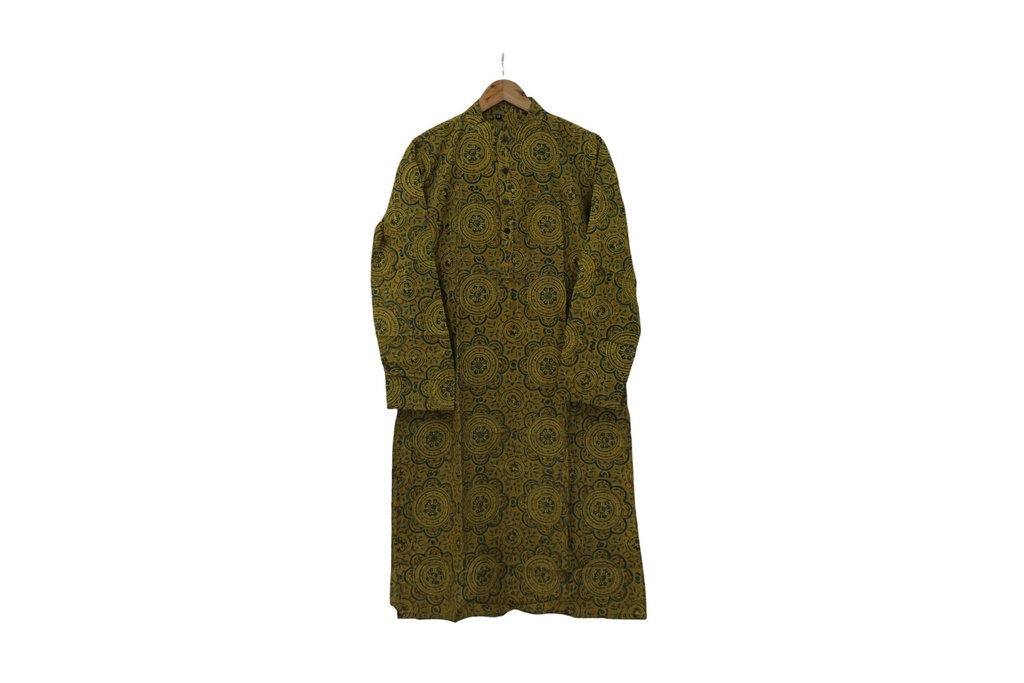 Men's Ajrakh Hand Block Print Cotton Kurta
