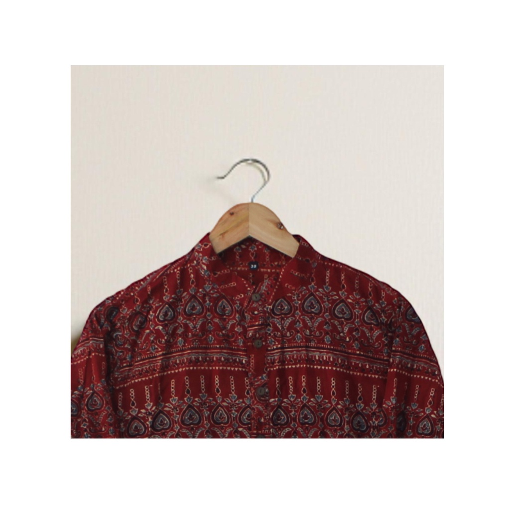 Men Hand Block Print Cotton Kurta