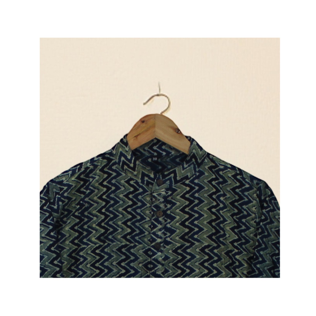 Men Hand Block Print Cotton Kurta