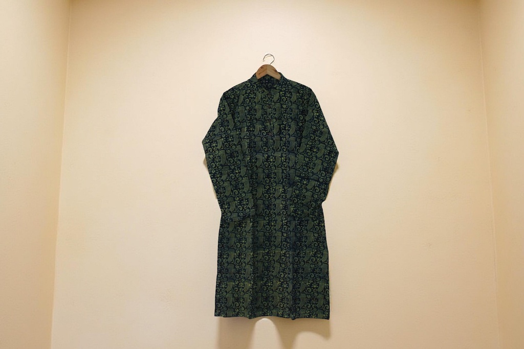 Men Hand Block Print Cotton Kurta