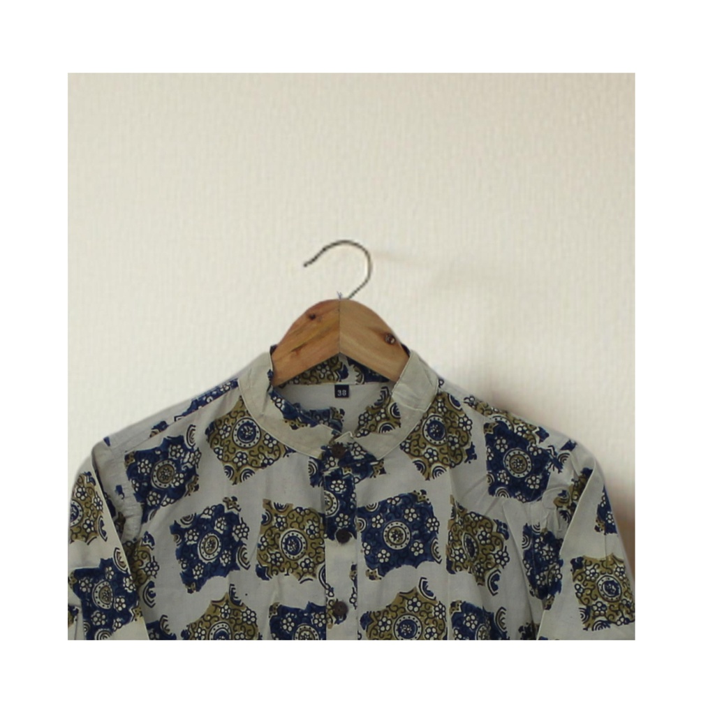 Men's Ajrakh Hand Block Print Cotton Kurta