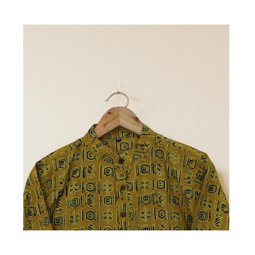 Men Hand Block Print Cotton Kurta