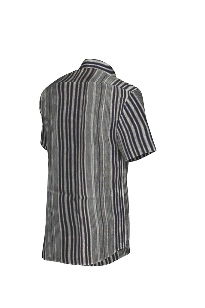Men’s Short-Sleeve Striped Casual Shirt