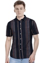 Men’s Short-Sleeve Striped Casual Shirt
