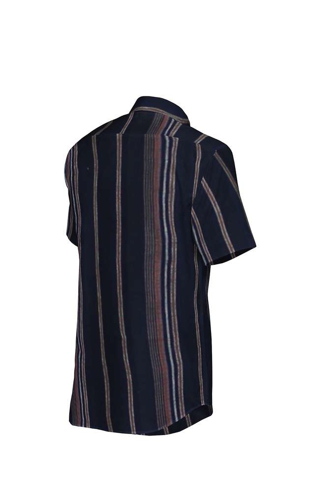 Men’s Short-Sleeve Striped Casual Shirt