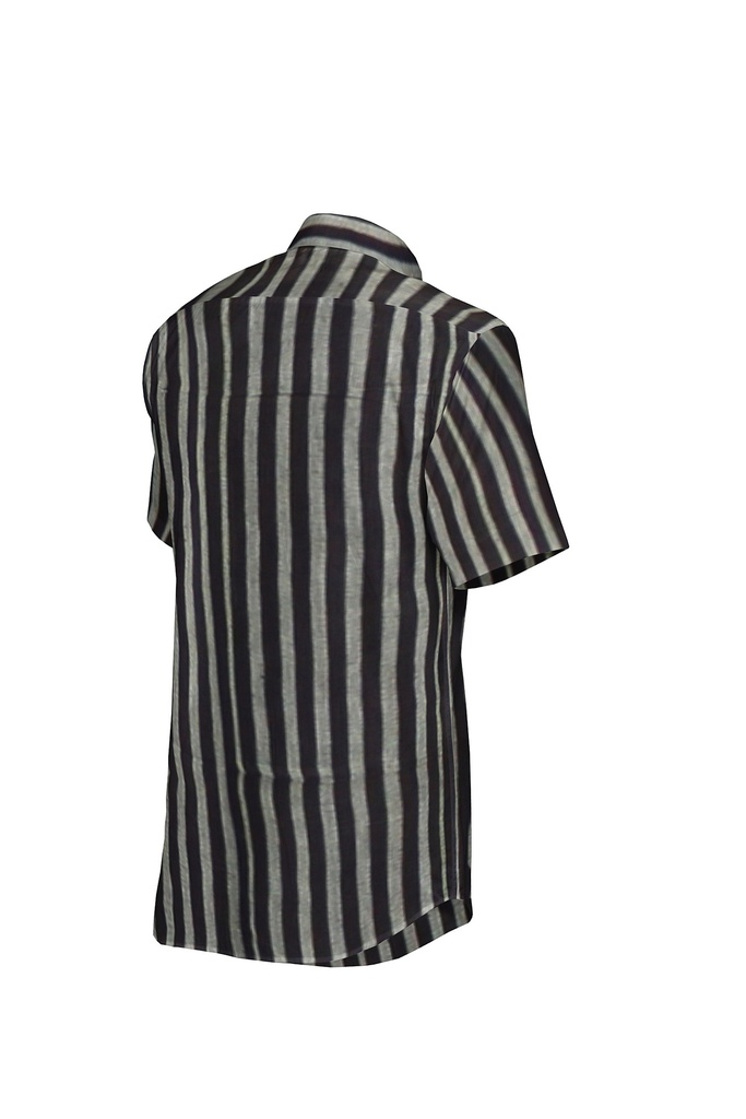 Men’s Short-Sleeve Striped Casual Shirt