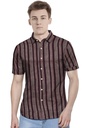 Men’s Short-Sleeve Striped Casual Shirt