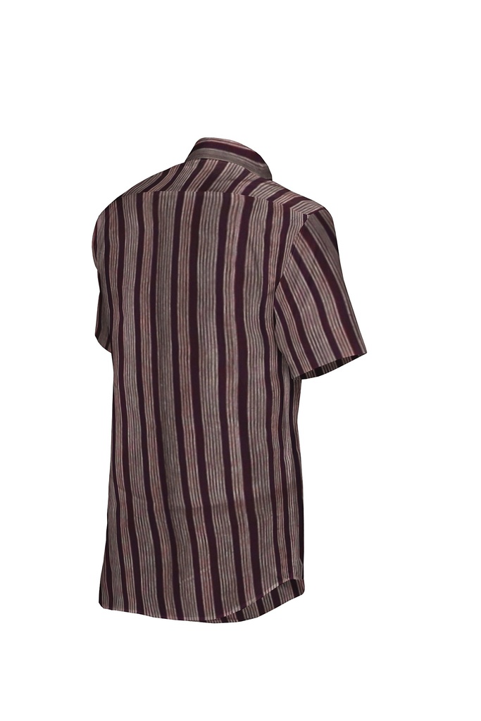 Men’s Short-Sleeve Striped Casual Shirt