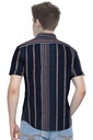 Men’s Short-Sleeve Striped Casual Shirt