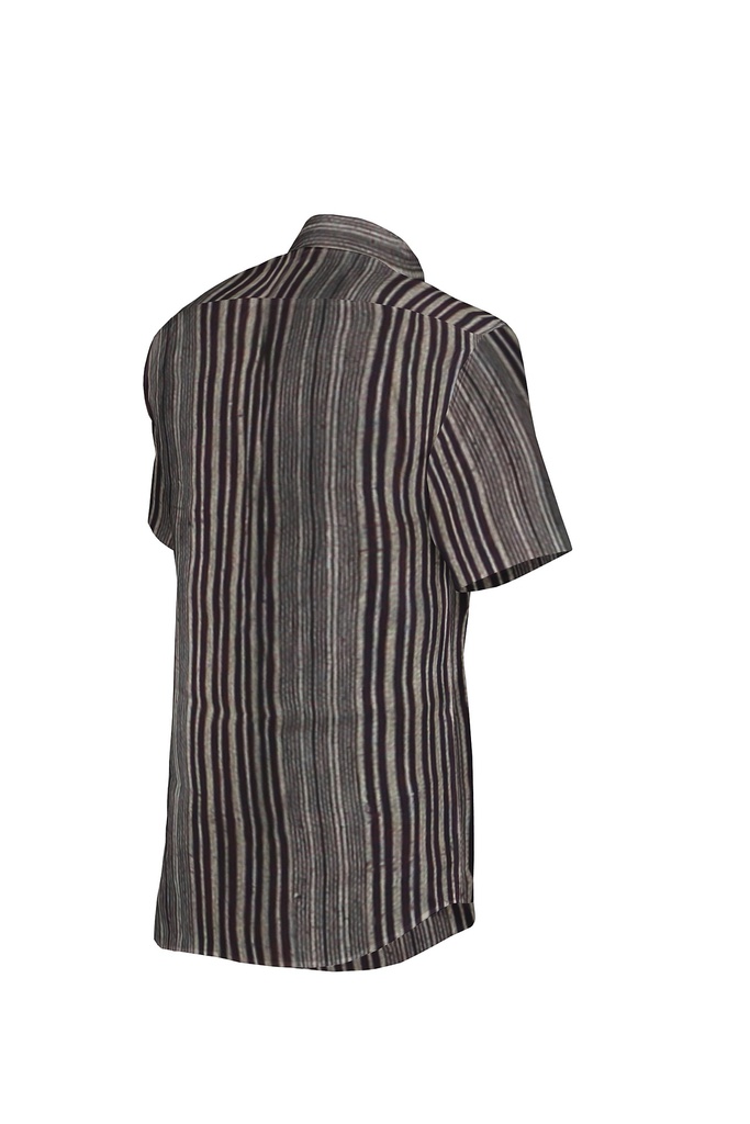 Men’s Short-Sleeve Striped Casual Shirt