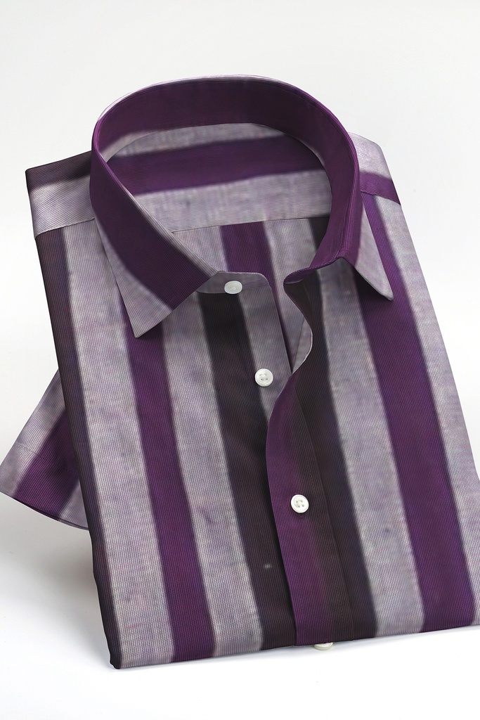 Men’s Short-Sleeve Striped Casual Shirt