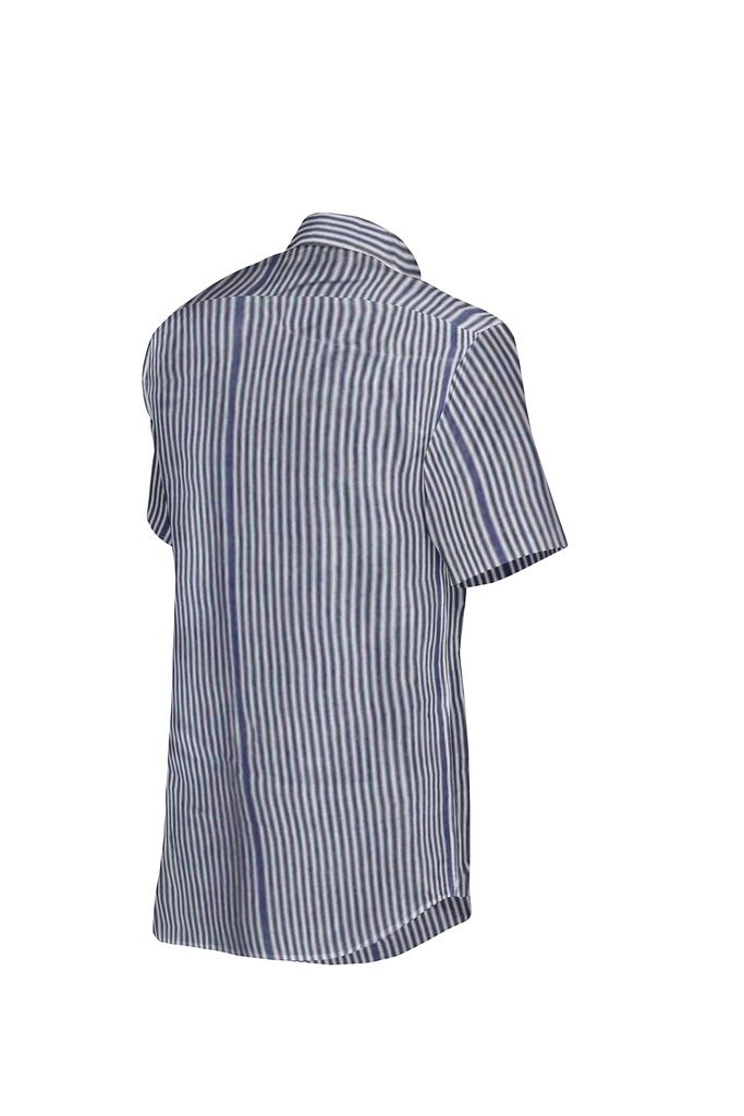 Men’s Short-Sleeve Striped Casual Shirt