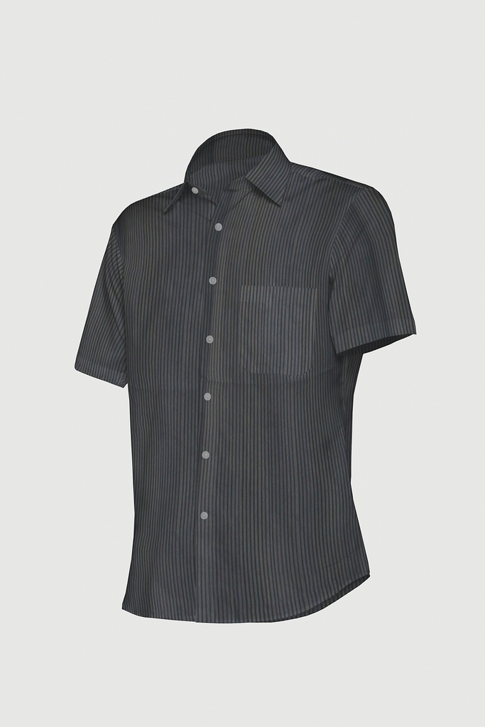 Men’s Short-Sleeve Striped Casual Shirt