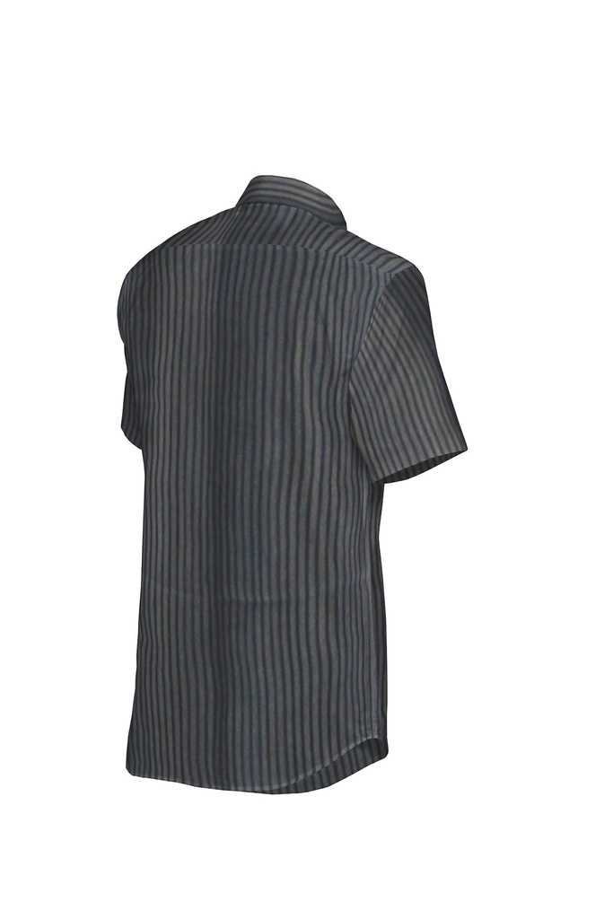 Men’s Short-Sleeve Striped Casual Shirt
