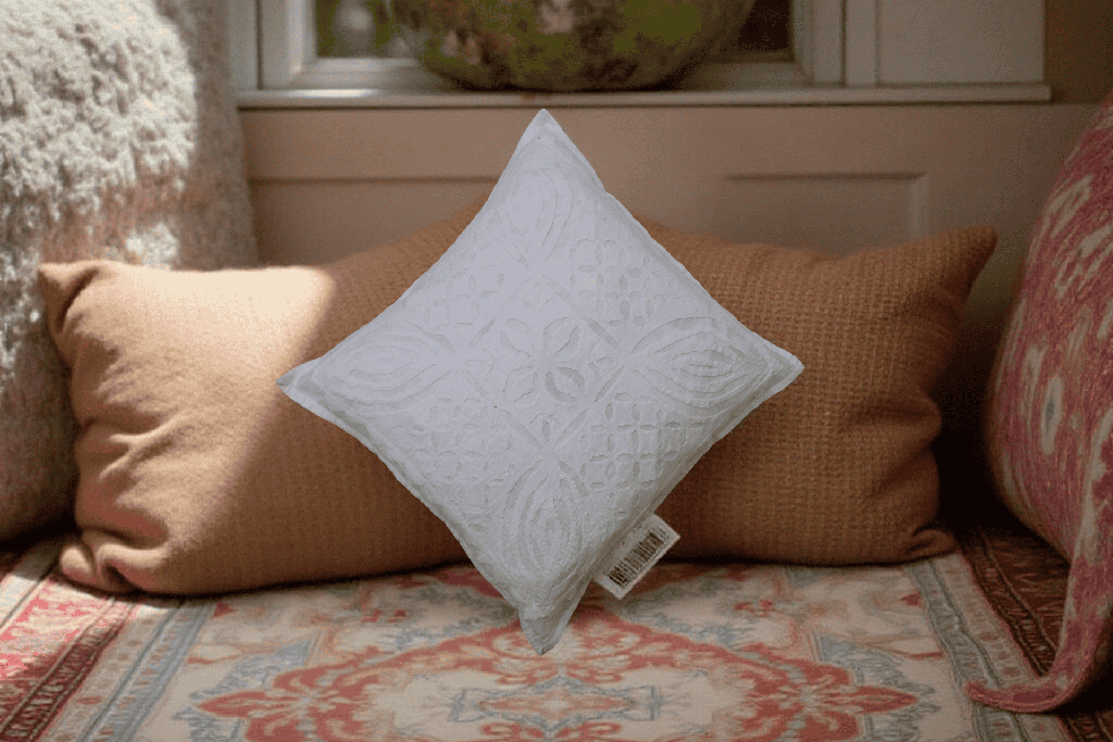 Handmade Applique Work Cushion Cover