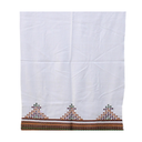 Burnt Orange Embroidered Handwoven Stole With Mirror Work