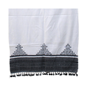 Embroidered Handwoven Stole With Mirror Work