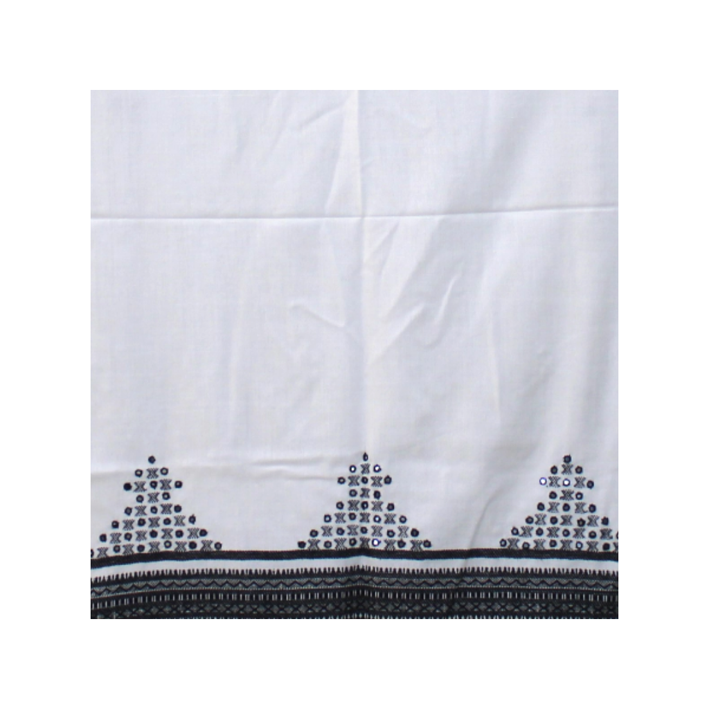 Handwoven Stole With Mirror Work