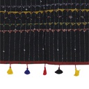 Handmade Tagai Work Cotton Stole with Ajrakh Border &amp; Tassels