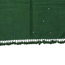 Handcrafted Wool Stole with Mirror Work and Tassels