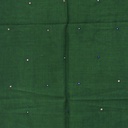 Handcrafted Wool Stole with Mirror Work and Tassels