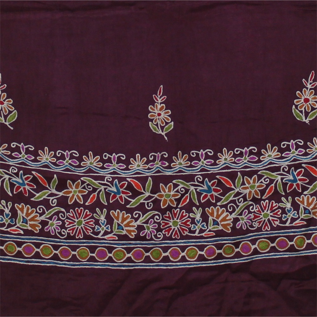 Aari Work Embroidered Viscose Cotton Dupatta