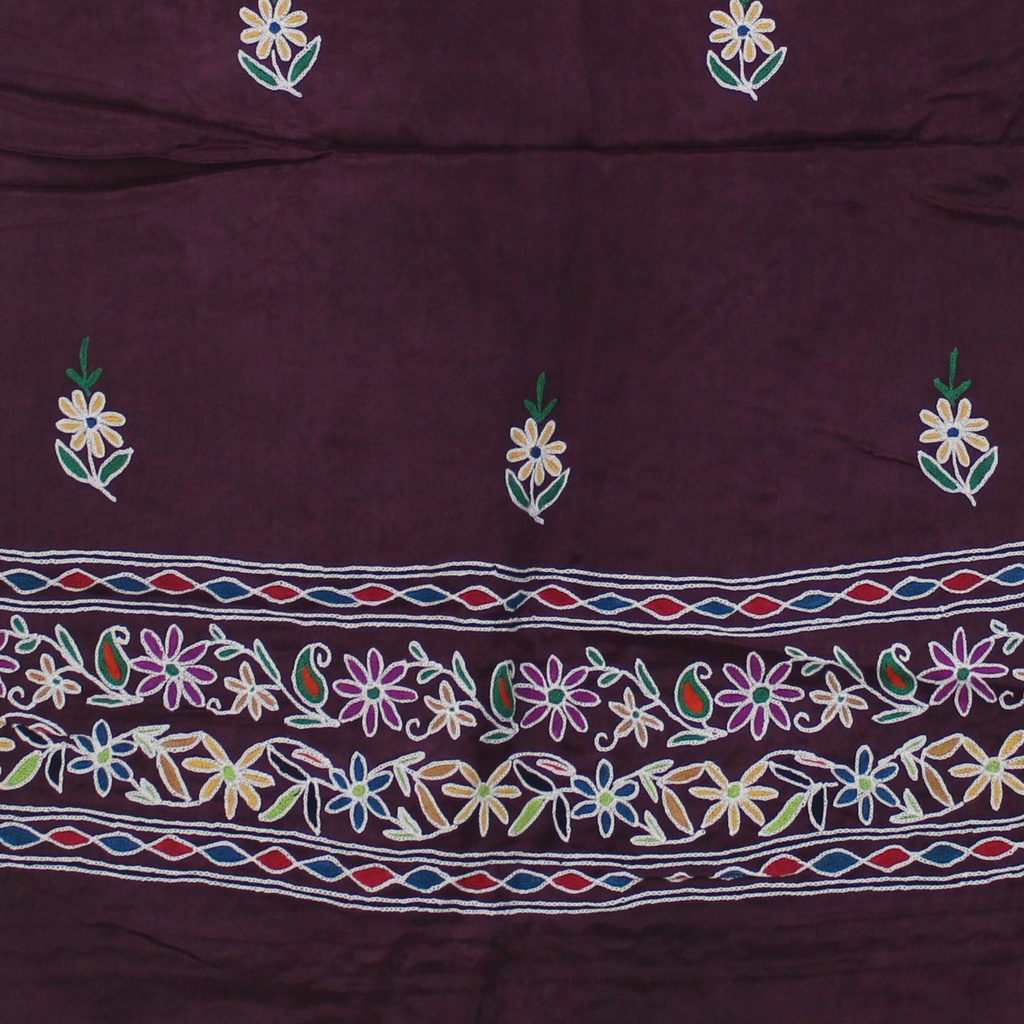 Aari Work Embroidered Viscose Cotton Dupatta