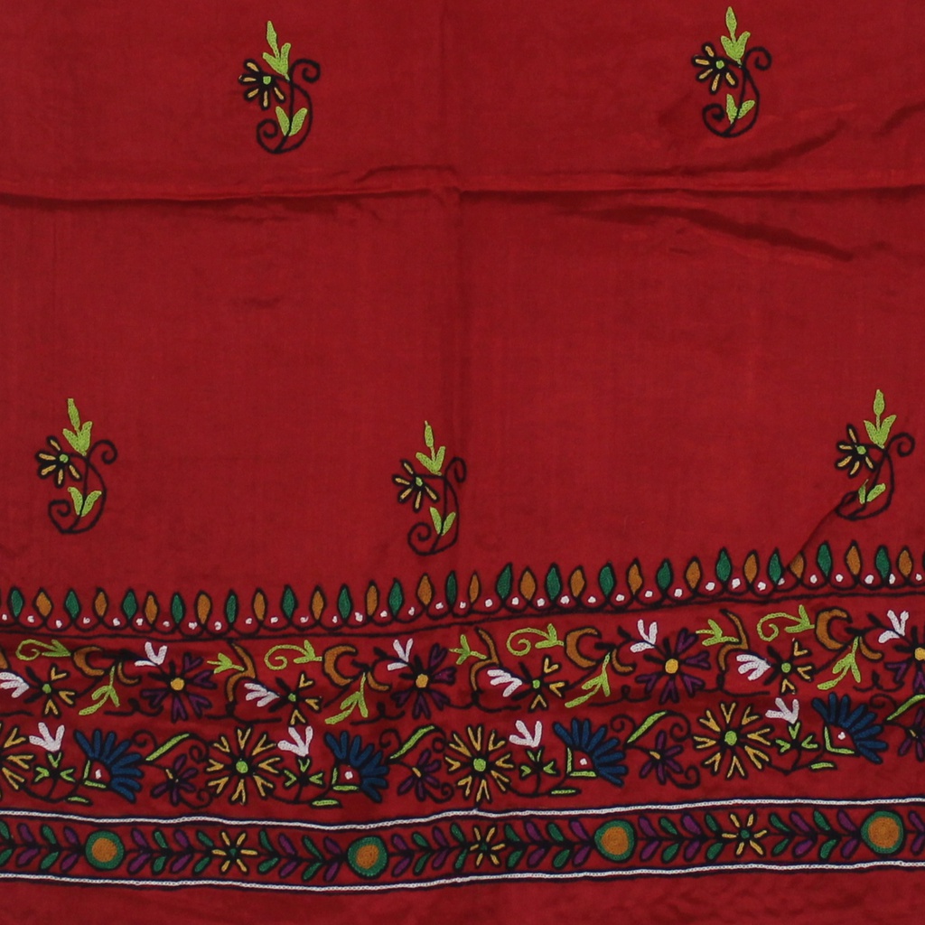 Aari Work Embroidered Viscose Cotton Dupatta