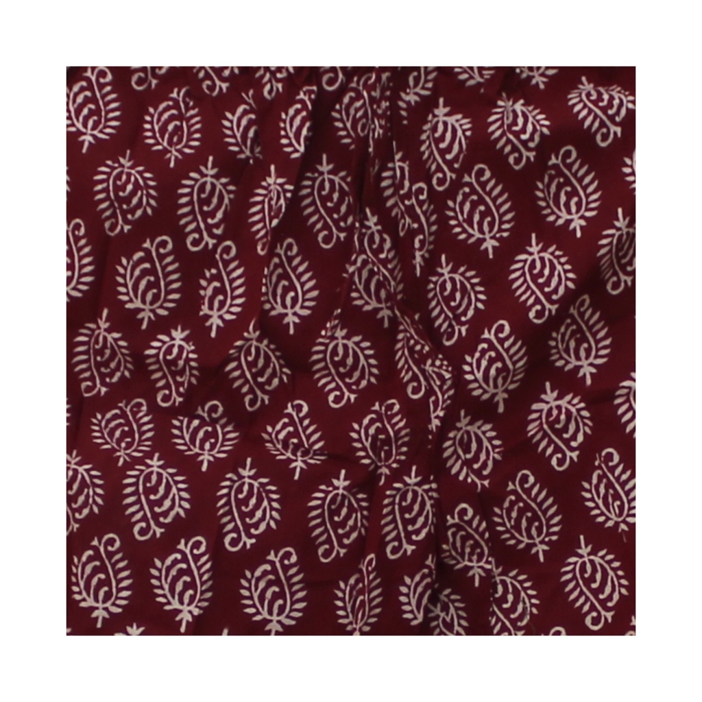 Elegant Cotton Block-Print Comfort Pants / Trouser