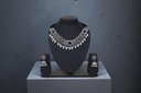 Handcrafted Oxidized German Silver Necklace Set with Jhumka Earrings