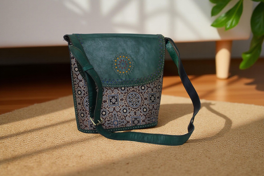 Handcrafted Kutchi Leather Sling Bag