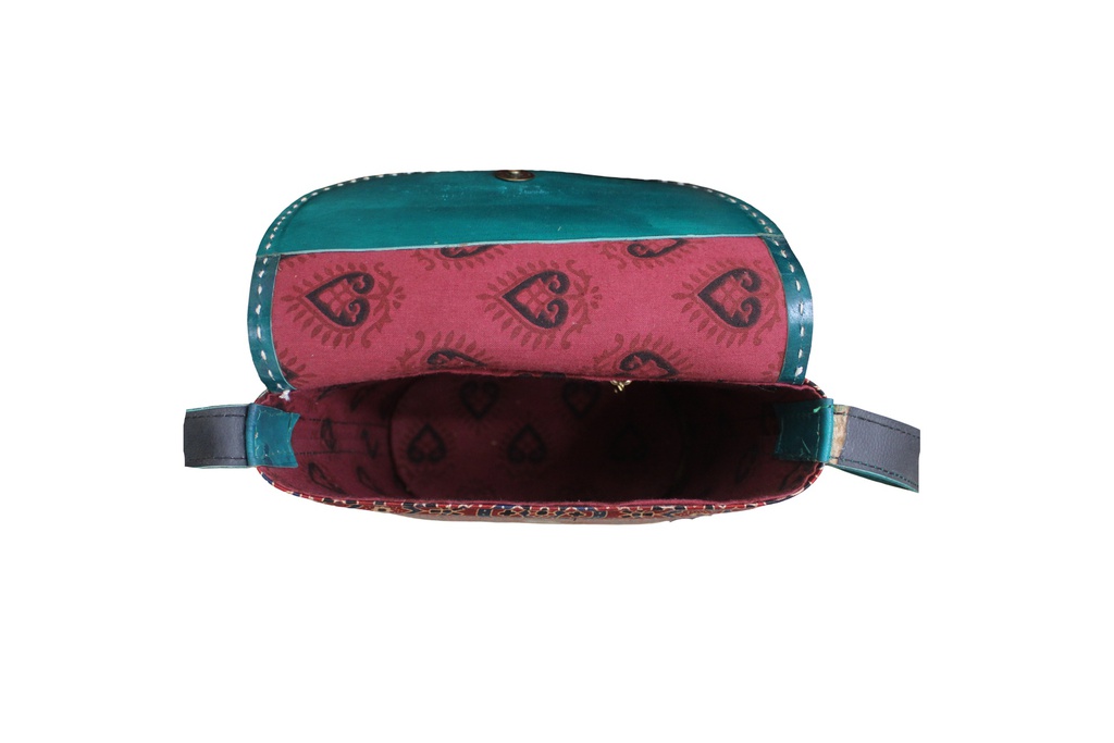 Handcrafted Kutchi Leather Sling Bag