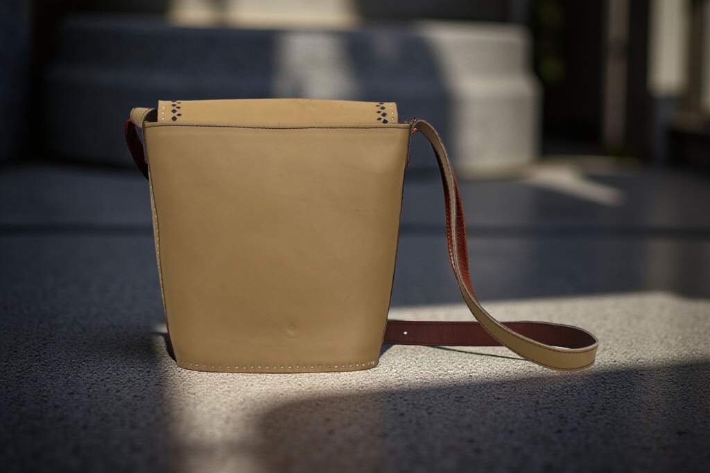Handcrafted Kutchi Leather Balti Sling Bag