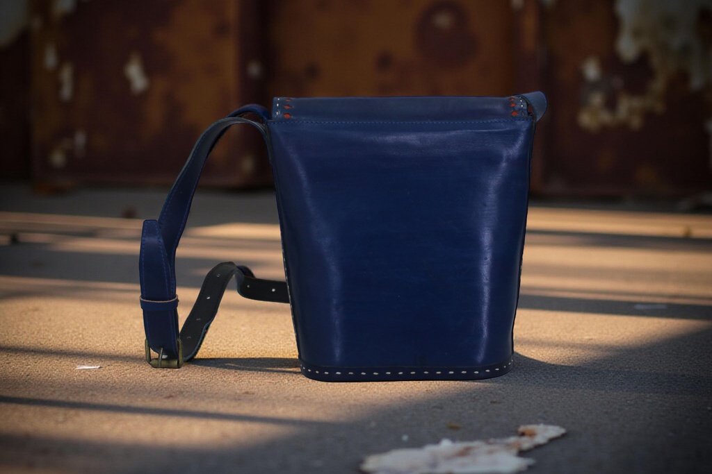 Handcrafted Kutchi Leather Balti Sling Bag