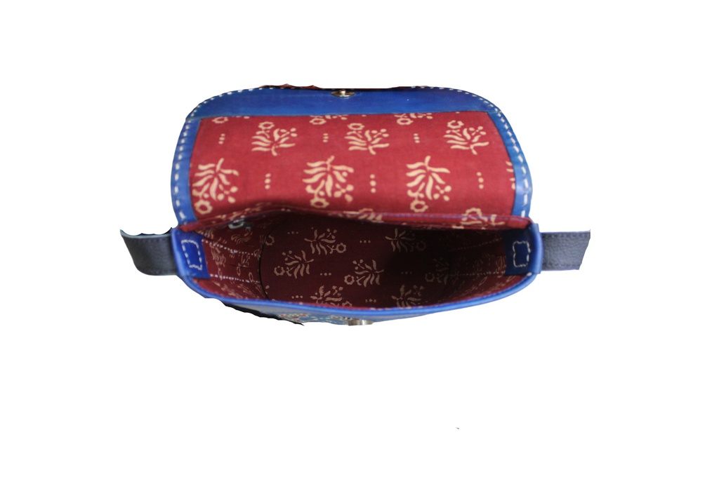 Handcrafted Kutchi Leather Balti Sling Bag