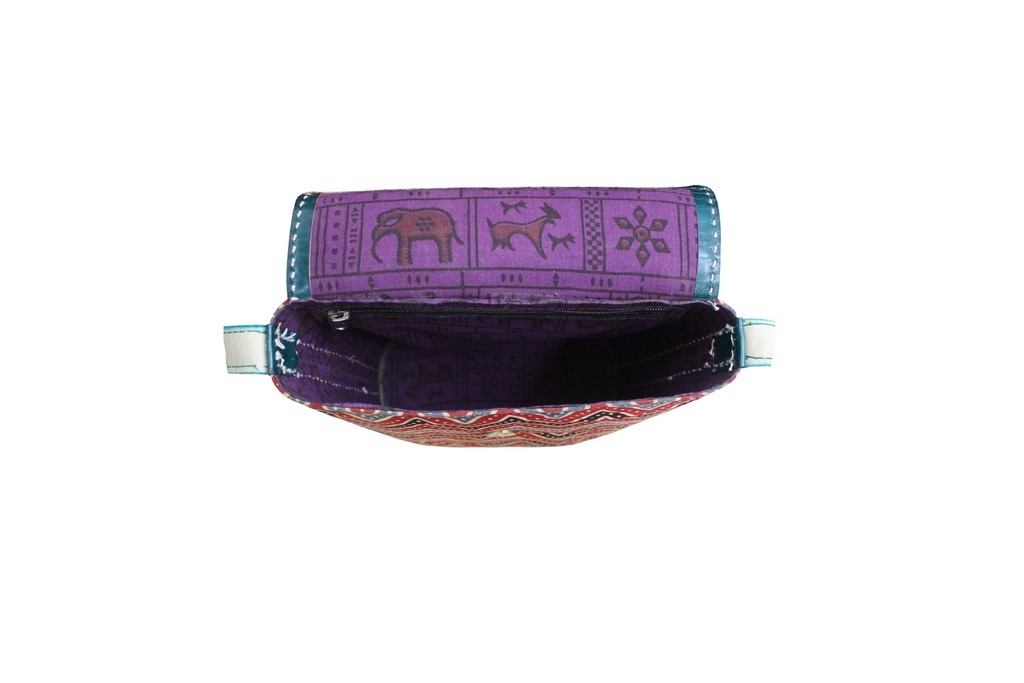Handcrafted Kutchi Leather Balti Sling Bag