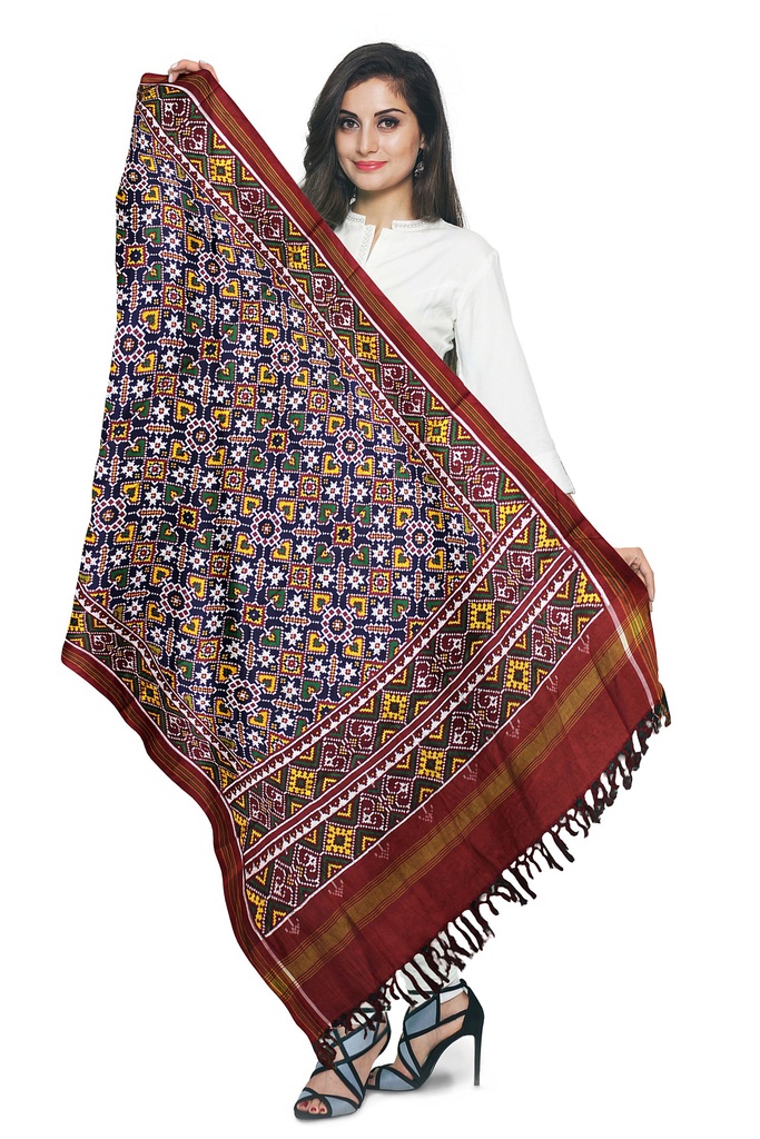 Handwoven Double Ikat Patola Dupatta