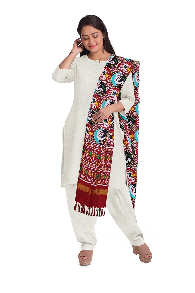 Handwoven Double Ikat Patola Dupatta