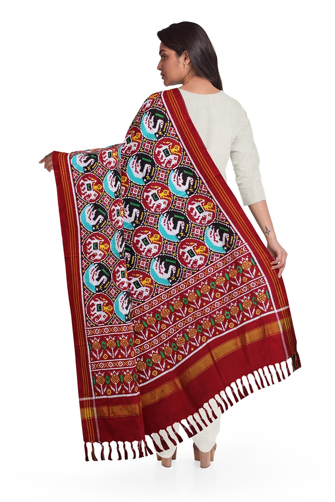 Handwoven Double Ikat Patola Dupatta